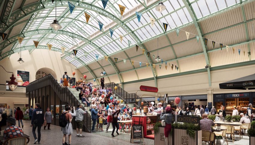 CGI of renovated Grainger Market atrium