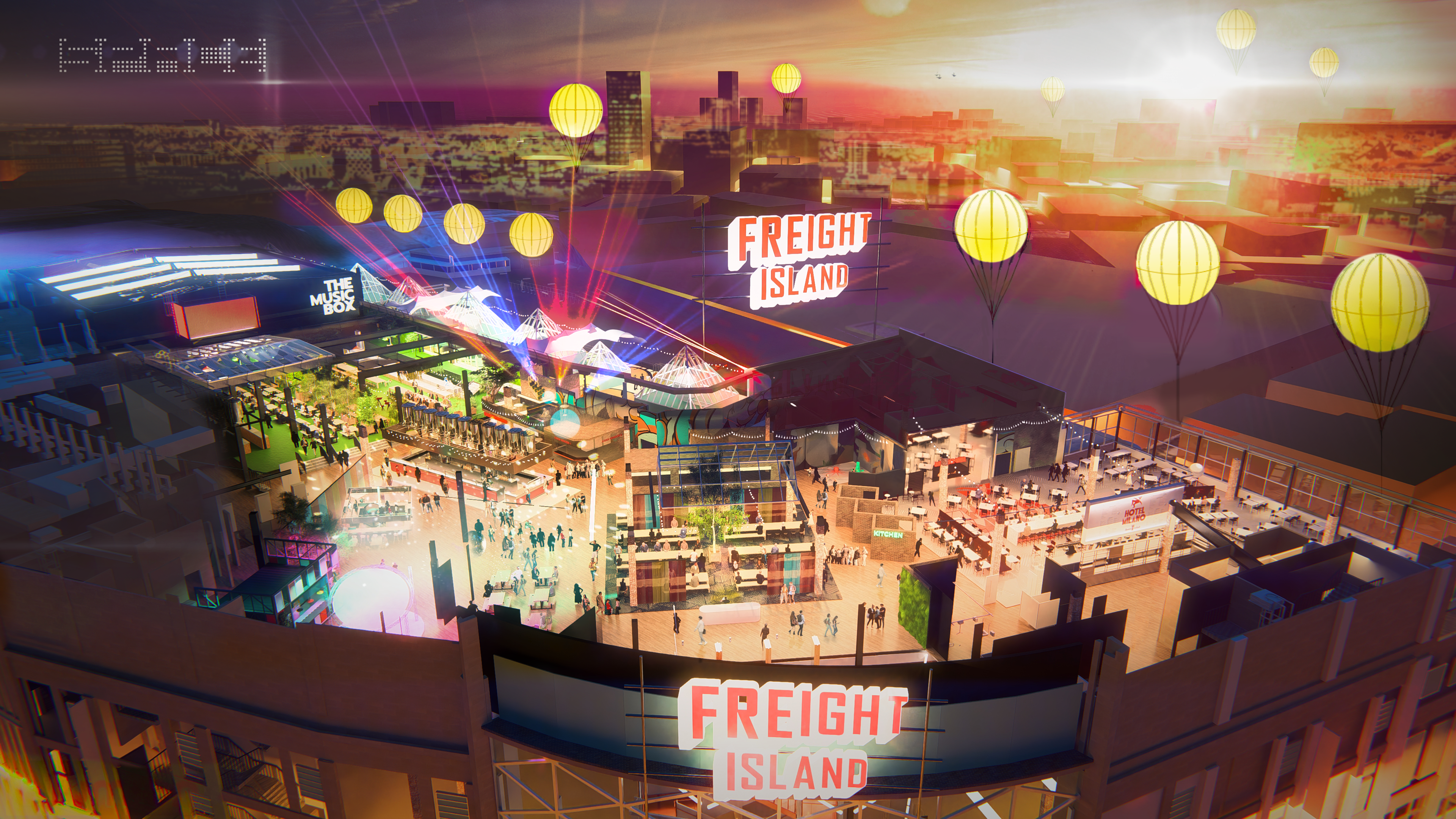 CGI impression of what the new Freight Island venue will look like in Eldon Square.